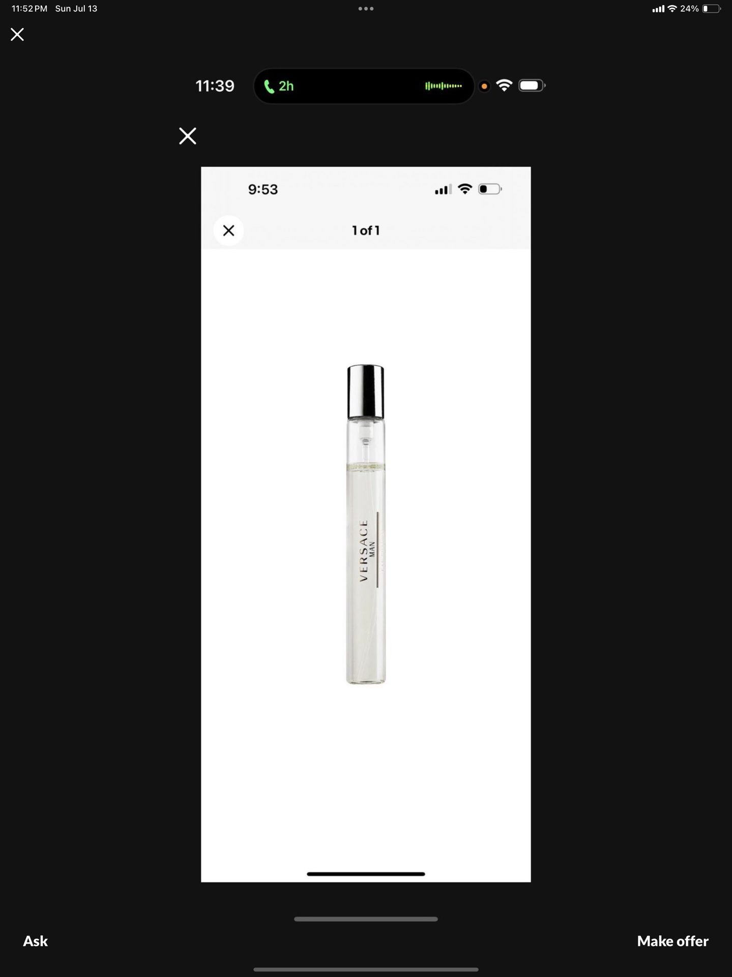 VERSACE MAN EAU FRAÏCHE VERSACE pour homme EAU DE TOILETTE NATURAL SPRAY 10ml...