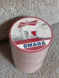 125 beer coasters sealed Budweiser Omaha location