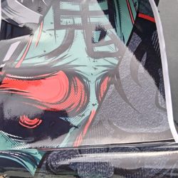 Free asian pillar vinyl car door panel decal