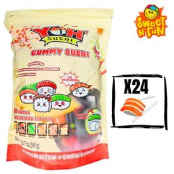 YOH Sushi 24 Pieces 1 Bag - Big Bag of YOH sushi for sharing, Marshmallow gummy