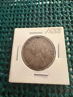 1888 British India Silver One Rupee