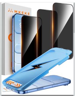 2 Pack for iPhone 17 Pro Privacy Screen Protector - [Military Grade Shatterproof & 9H+ Hardness] Privacy Screen 17 Pro Tempered Glass Full Coverage,Ea