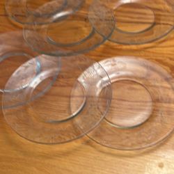 Vintage Floral Etched Salad Plates