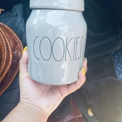 Rae Dunn Cookie Gray Canister