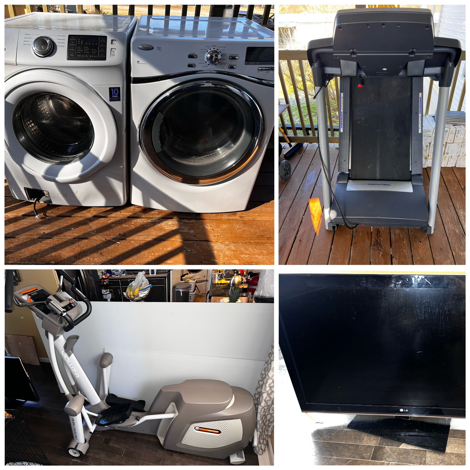 Washer$dryer Elliptical Treadmill &tv
