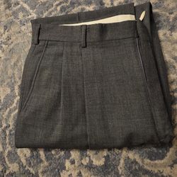 Men Geoffrey Beene Grey Wool Pants 38x34 