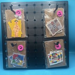 Handmade board game earrings