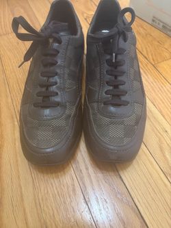 Louis Vuitton Damier Ebene Calfskin & Suede Sneakers (Size 8.5 US) | Pristine Condition