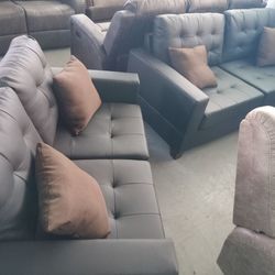 Black Sofa & Loveseat