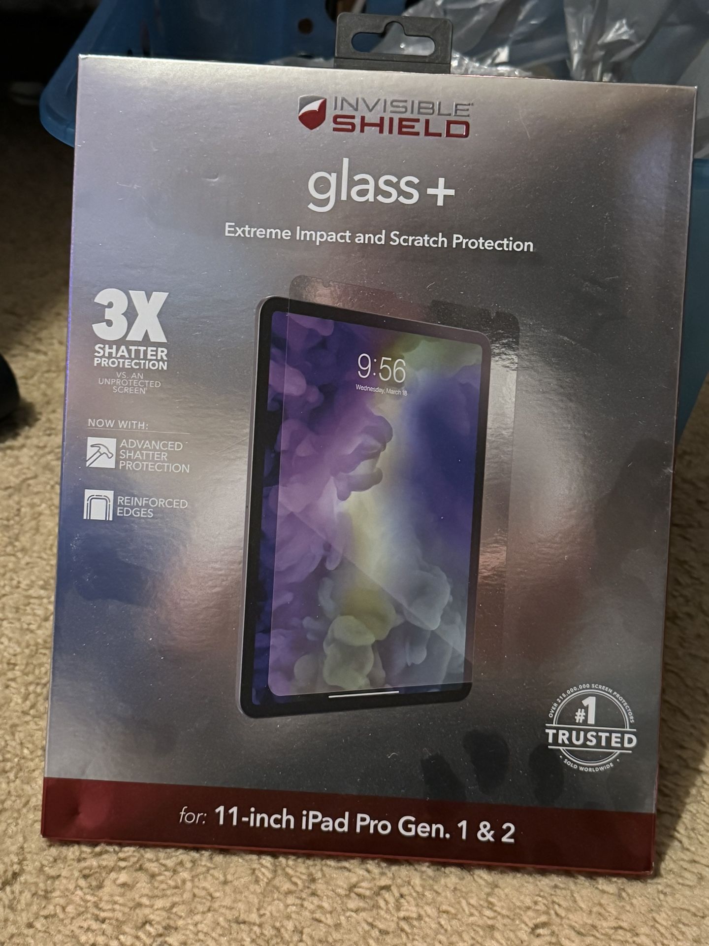 Zagg - InvisibleShield Glass+ Screen Protector for Apple 11" iPad Pro