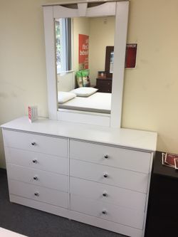 New dresser with mirror white