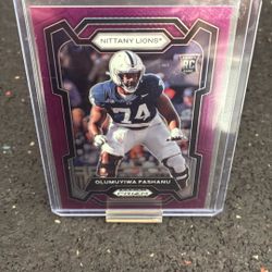 2024 Panini Prizm Draft Picks OLUMUYIWA FASHANU RC Purple Wave Prizm 72/75