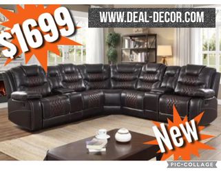 Brand new reclining leather sectional as low as 119 a month