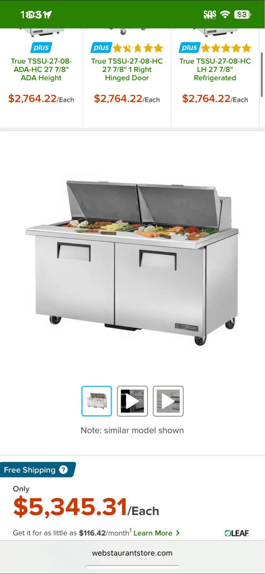 New True Refrigerator