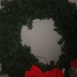 3.5ft Lighted Ribbon Wreath
