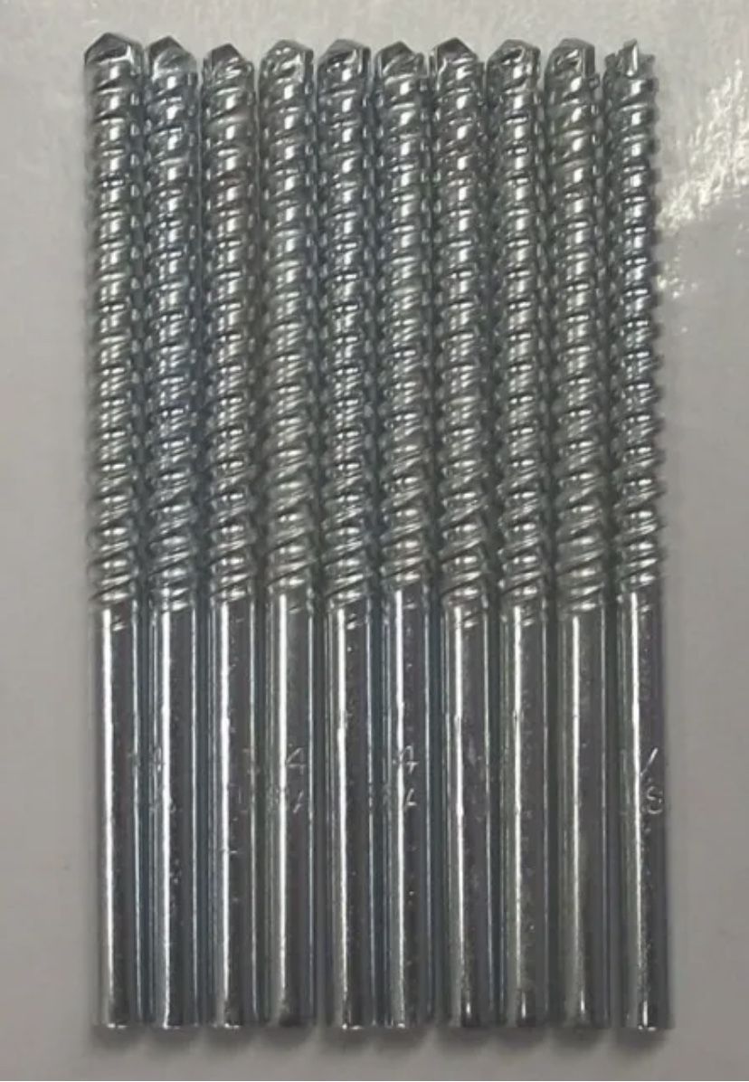 10 Pack Vermont American 1/4 in. Steel Masonry Drill Bits
