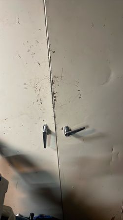 Double Door Cabinet with Chrome Handles