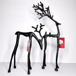 Set of 2 Viral TikTok Walmart Black Metal Reindeer Deer Decor