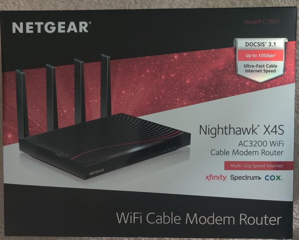 NETGEAR - Nighthawk AC3200 Wi-Fi Router with Cable Modem