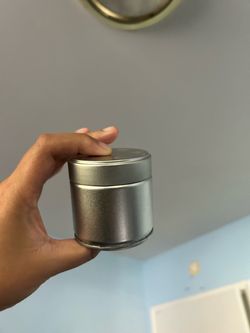 Empty matcha tin