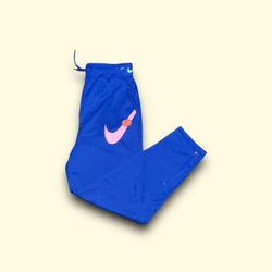 Nike Track Pants Women’s XL Swoosh Logo JDI Jogger Trousers Blue CJ7421-433