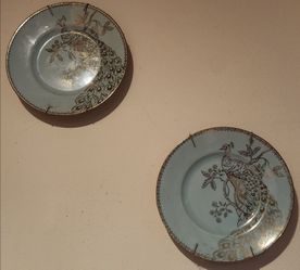Moving sale!! 2 peacock/botanical decorative plates