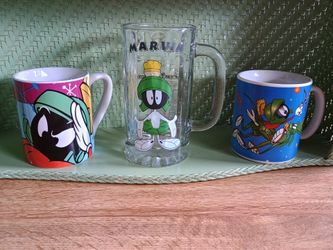 Marvin the Martian coffer mugs and drinking glass