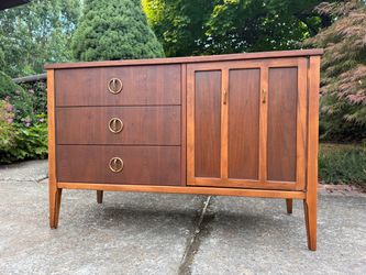 Mid century vintage walnut credenza