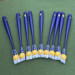 30" Bat Ball T-Ball Set lot of 9