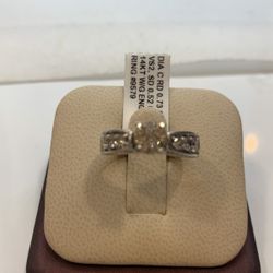 14 k W gold Diamond Engagement Ring 