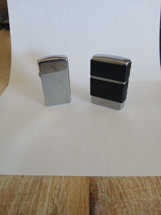Two 1970s '80s Zippo Lighters Excellent Condition