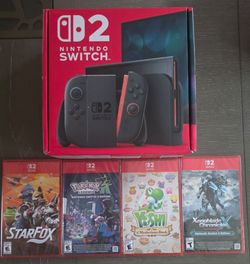 Nintendo Switch 2 bundle w/ 5 games All new Star Fox, Yoshi, pokemon and more
