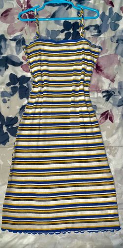 Striped Ribbed Mini Dress w/ Spaghetti Straps (Size: S) 👉$3 Firm!👈
