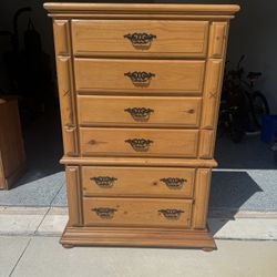 6 Drawer Solid Wood Chest Dresser H59xL36xW18