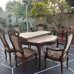 Vintage Wooden Dining Table Set