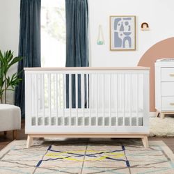 USED Babyletto 3 in 1 Crib And Double Sided Mattress