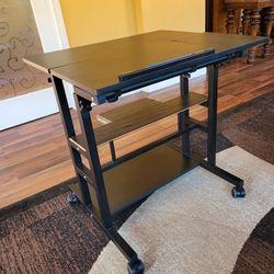 Adjustable Standing Computer Desk On Wheels
