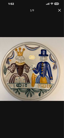 Vintage Mid-Century Modern Swedish Ceramic Wall Art