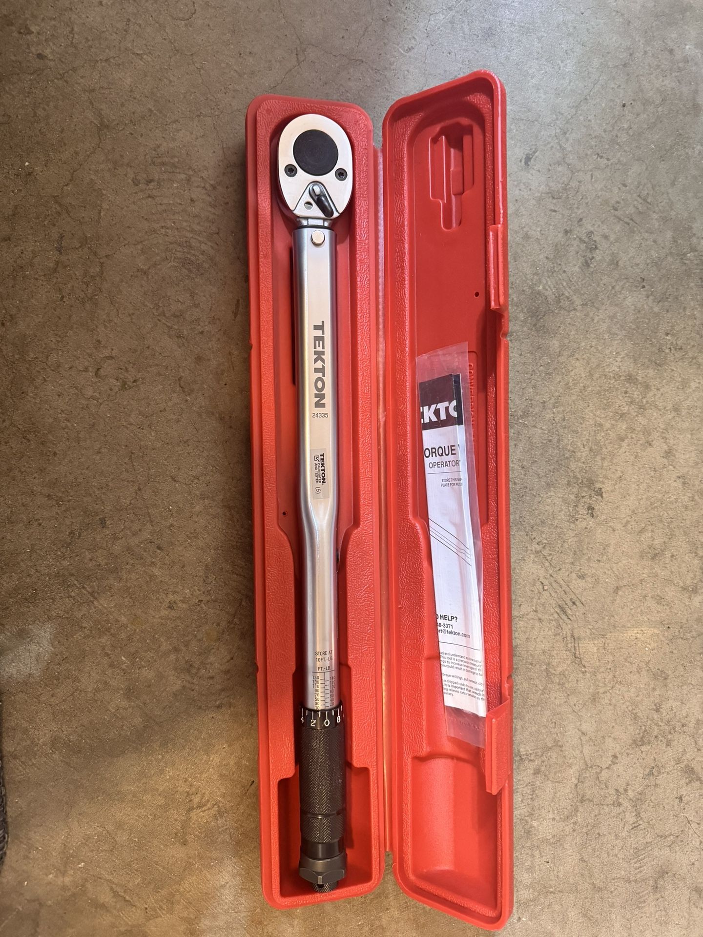 Tekton 24335 1/2” Drive Click Torque Wrench