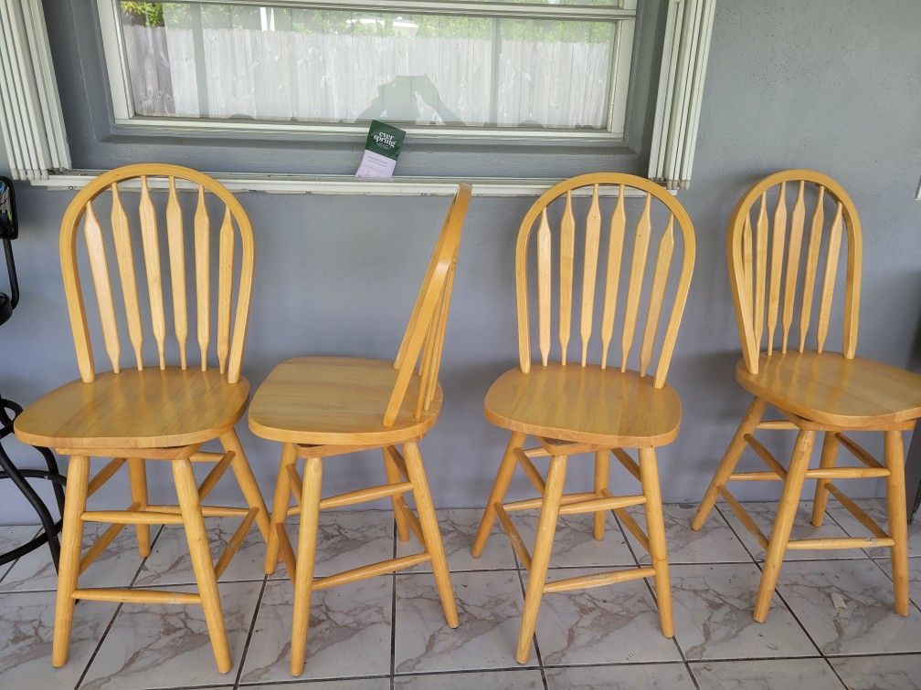 Wooden Swivel Dining Chairs