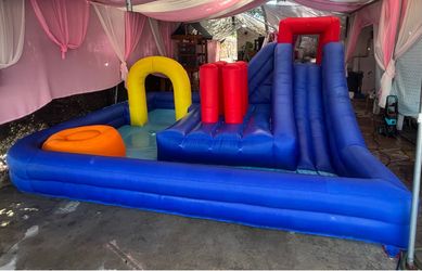 Inflatable Water Slide Bounce House with Pool