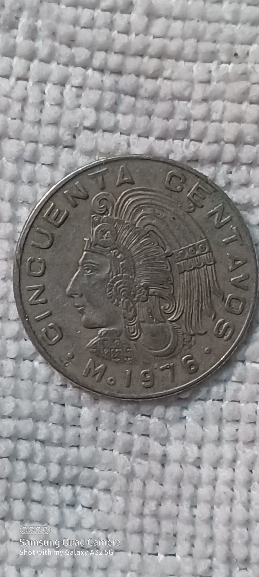 Coin, Mexico, 50 Centavos, 1976, Mexico City, VF, Copper-nickel