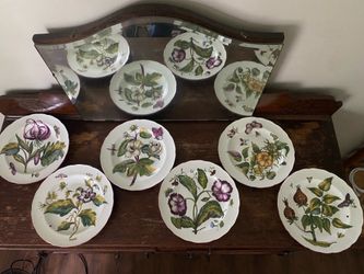 Set of 6 dinner plates Mottahedeh Porcelain Portugal Chelsea porcelain