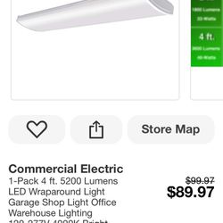3 New In Box Commercial Electric Shop Lights