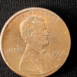 1998 D Error Penny