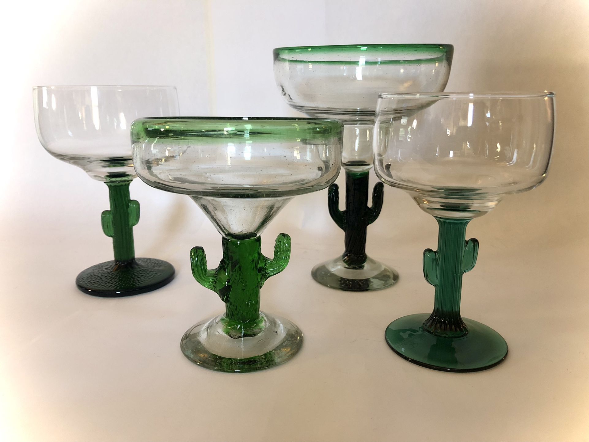 Aztec Wine Glass, Cactus Stem, Set of 4 – Abigails