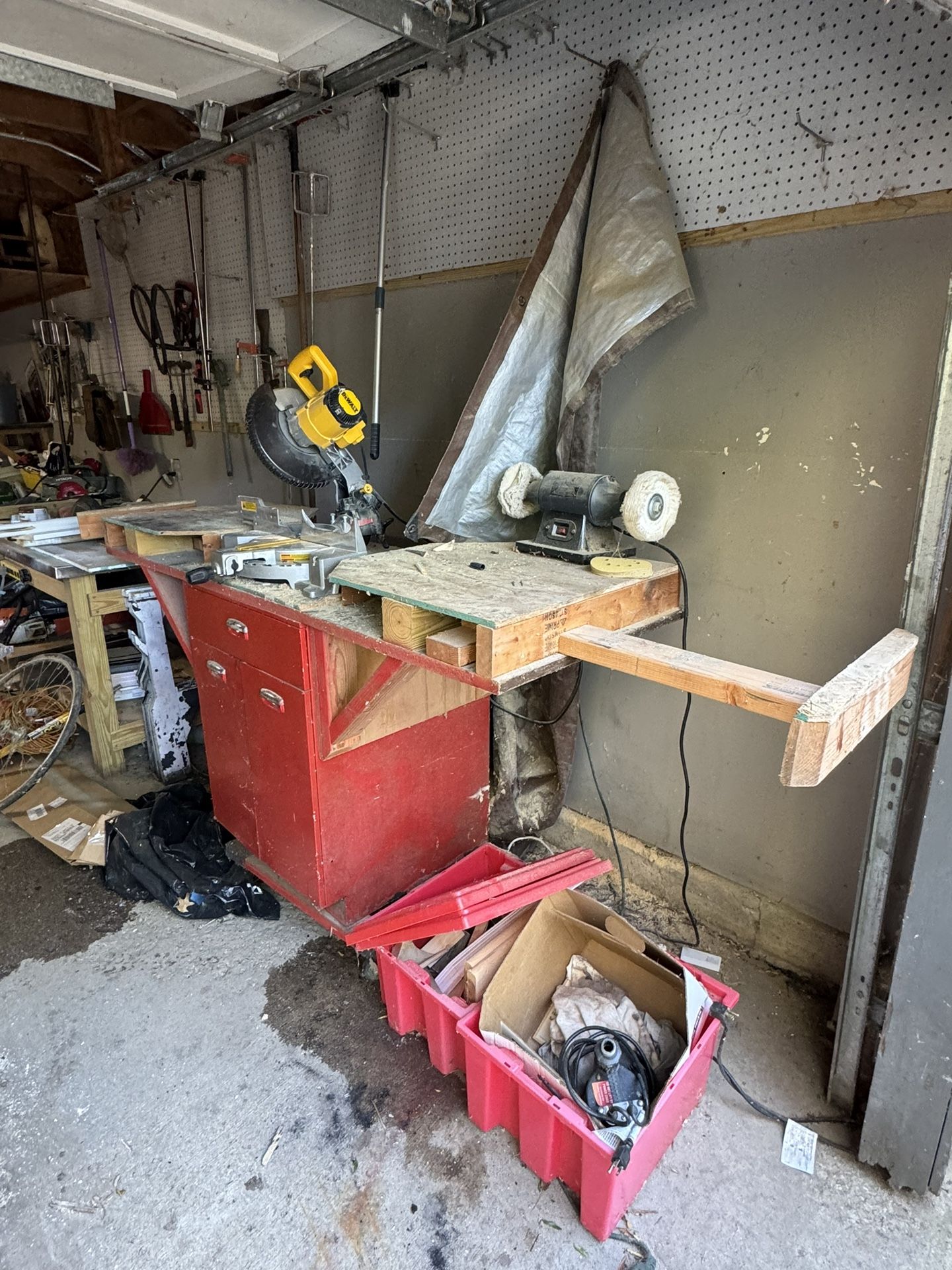Mitre Saw Table And Cabinet