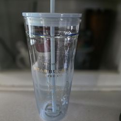 Glass Starbucks tumbler