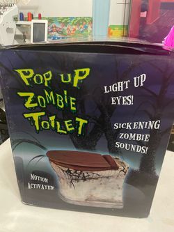 Halloween Pop Up Zombie Toilet Animatronic