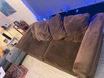 Brown Suede Couch